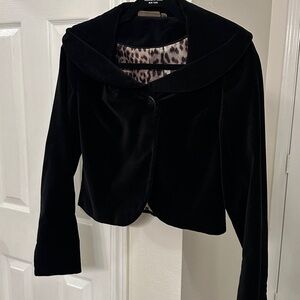 Kenar Black Velvet Women's Blazer